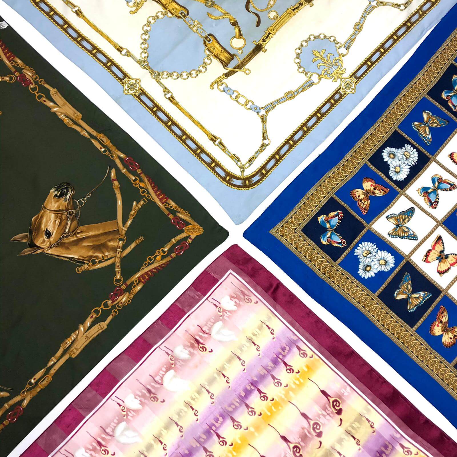 Vintage Wholesale Square Neck Scarves