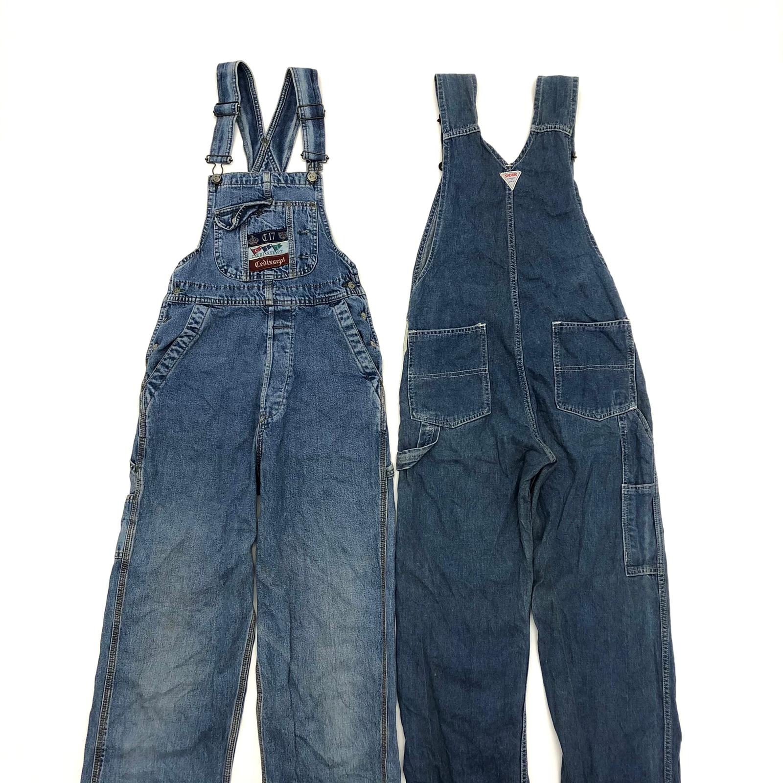 Vintage Wholesale Long Denim Dungarees - Image 3
