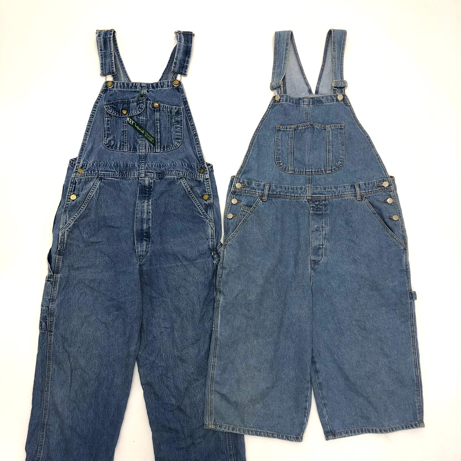 Vintage Wholesale Long Denim Dungarees - Image 4