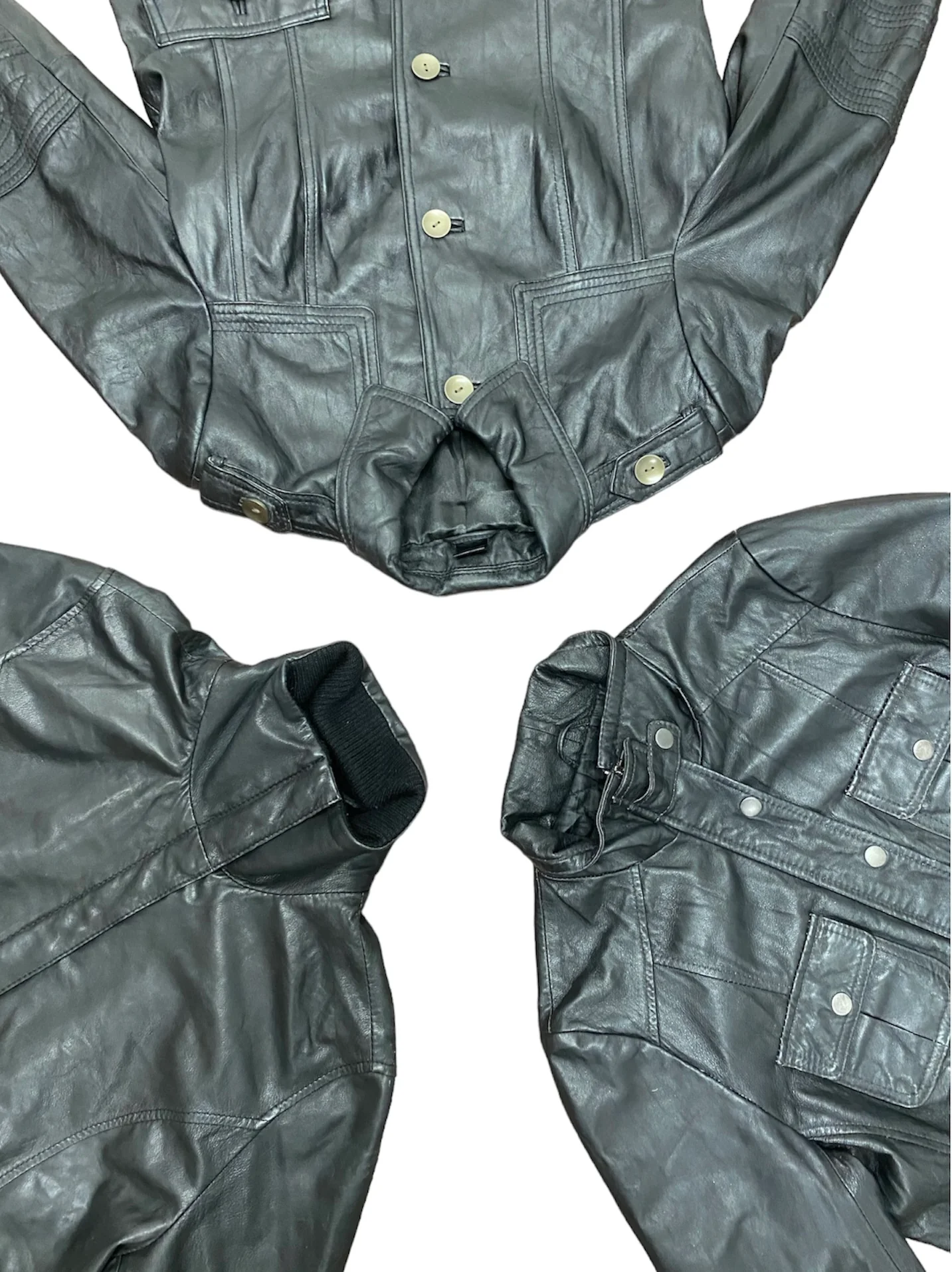 Vintage Wholesale Y2K Real Leather Jackets Mix